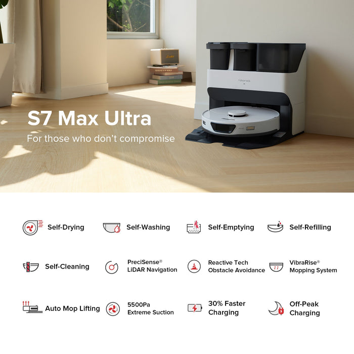 Roborock S7 Max Ultra Robot Vacuum with RockDock Ultra