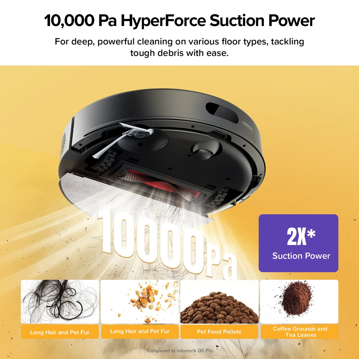 Roborock Q7 M5 Plus robot vacuum and mop with auto-empty dock, detail view