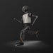 Booster K1 humanoid robot running, side view