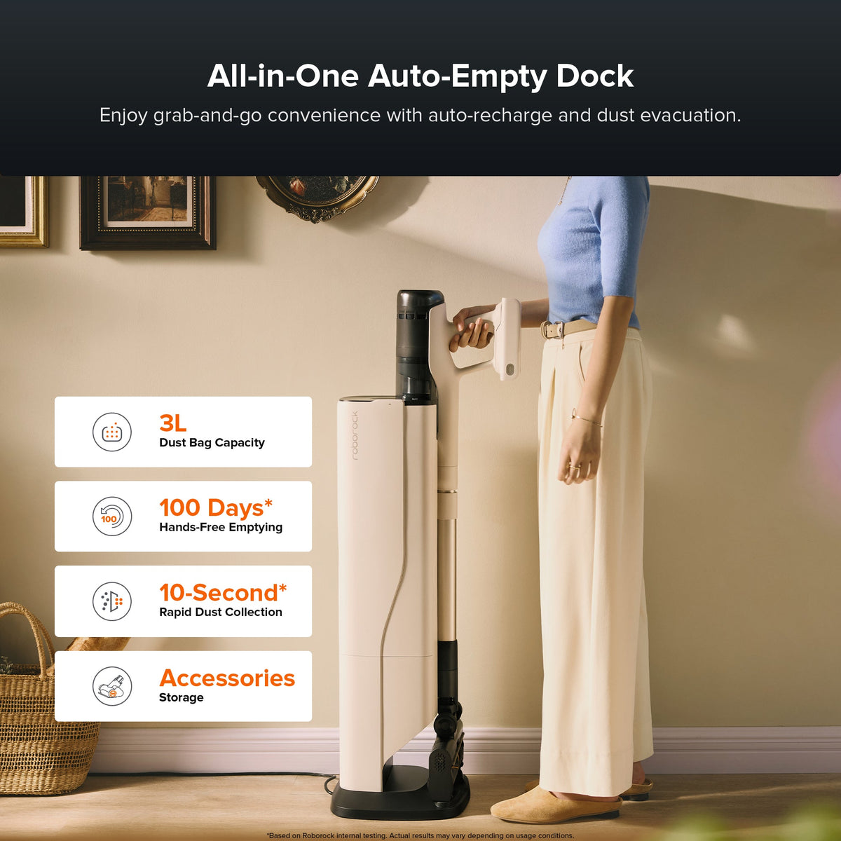 Roborock H60 Hub Pro cordless stick vacuum cleaner, alternate view