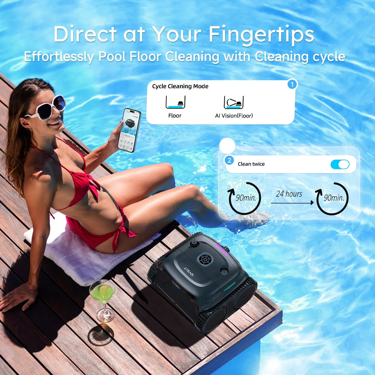 WYBOT C2 Vision + F1 Complete Pool Care Bundle