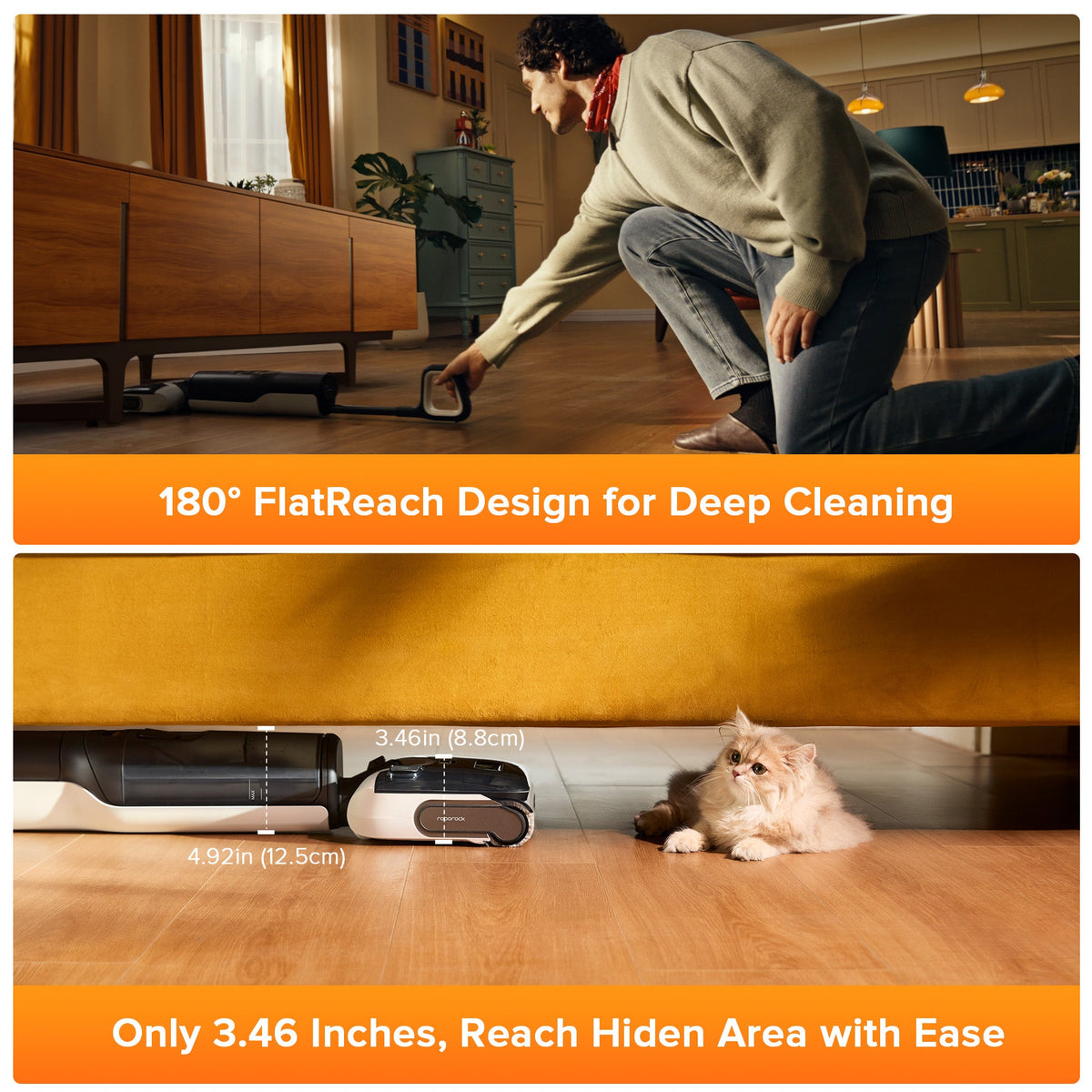 Roborock F25 and F25 LT wet and dry vacuum cleaner, detail view