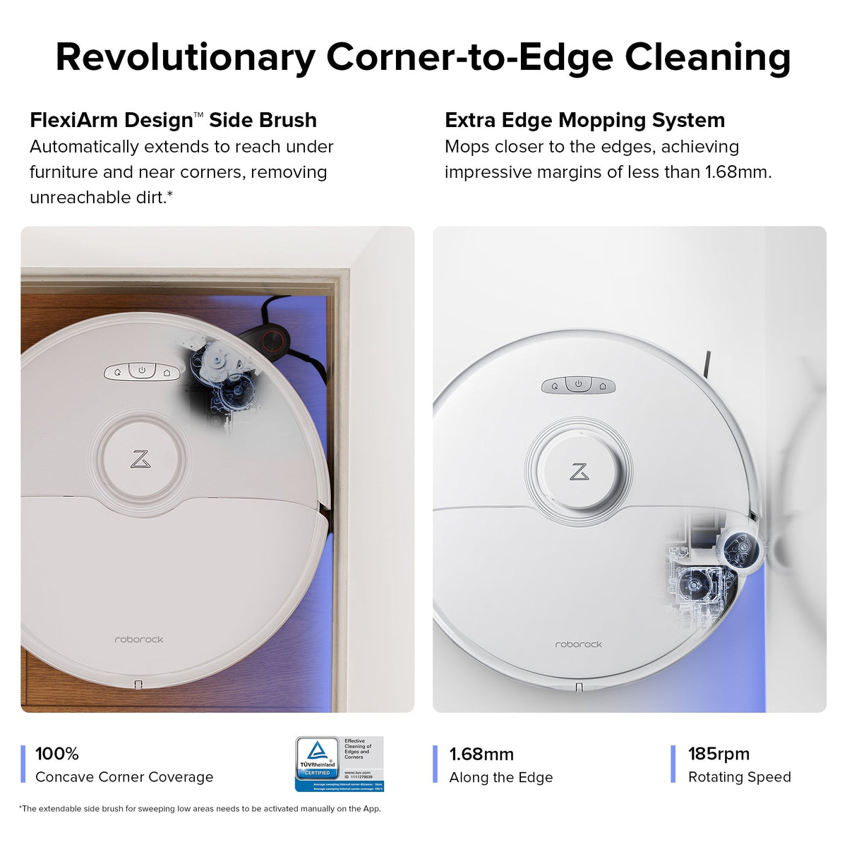 Roborock S8 Max Ultra robot vacuum with refill and drainage, detail view