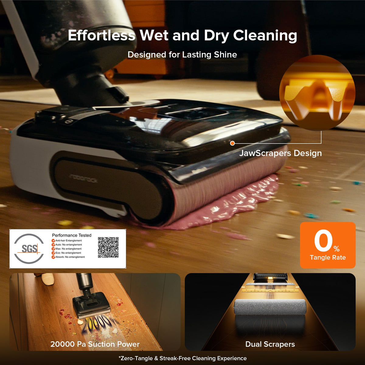 Roborock F25 Combo wet and dry vacuum cleaner, alternate view