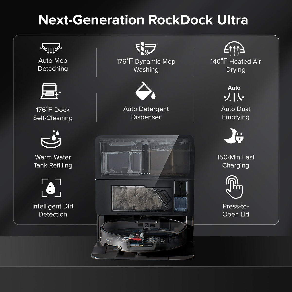 Roborock Saros 10 Robot Vacuum and Mop with Dual Anti-Tangle System