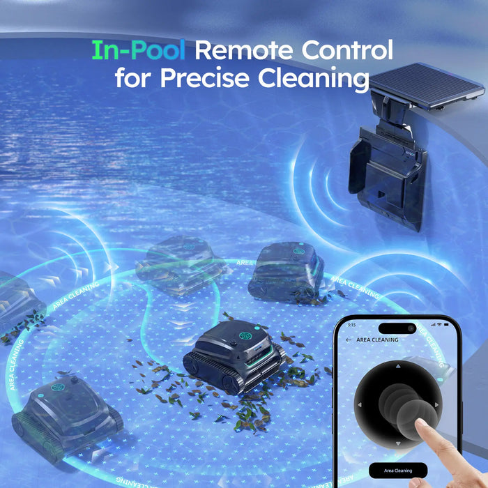 WYBOT S2 Solar Robotic Pool Cleaner with Solar-Powered Charging Dock