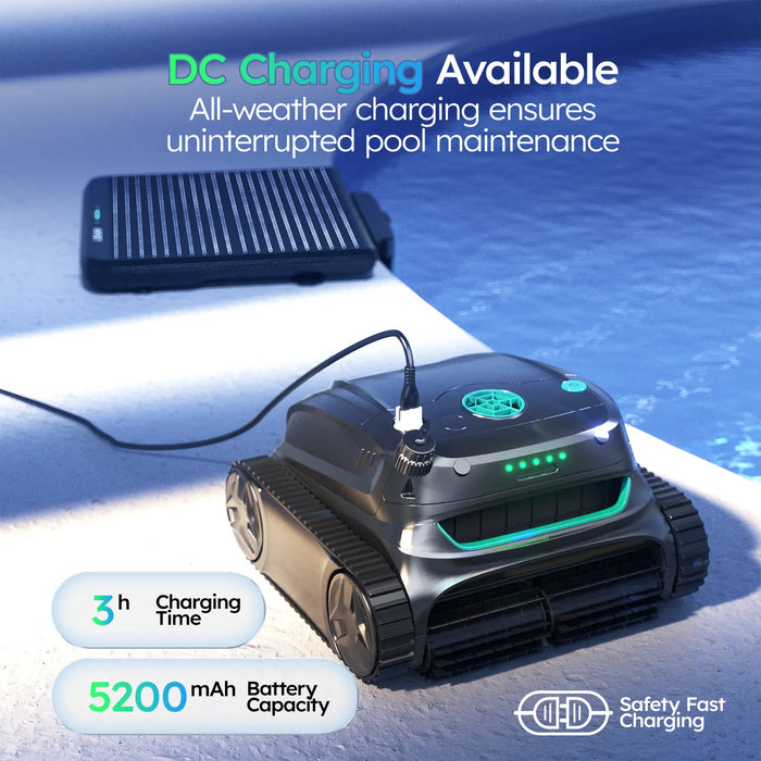 WYBOT S2 Solar Robotic Pool Cleaner with Solar-Powered Charging Dock