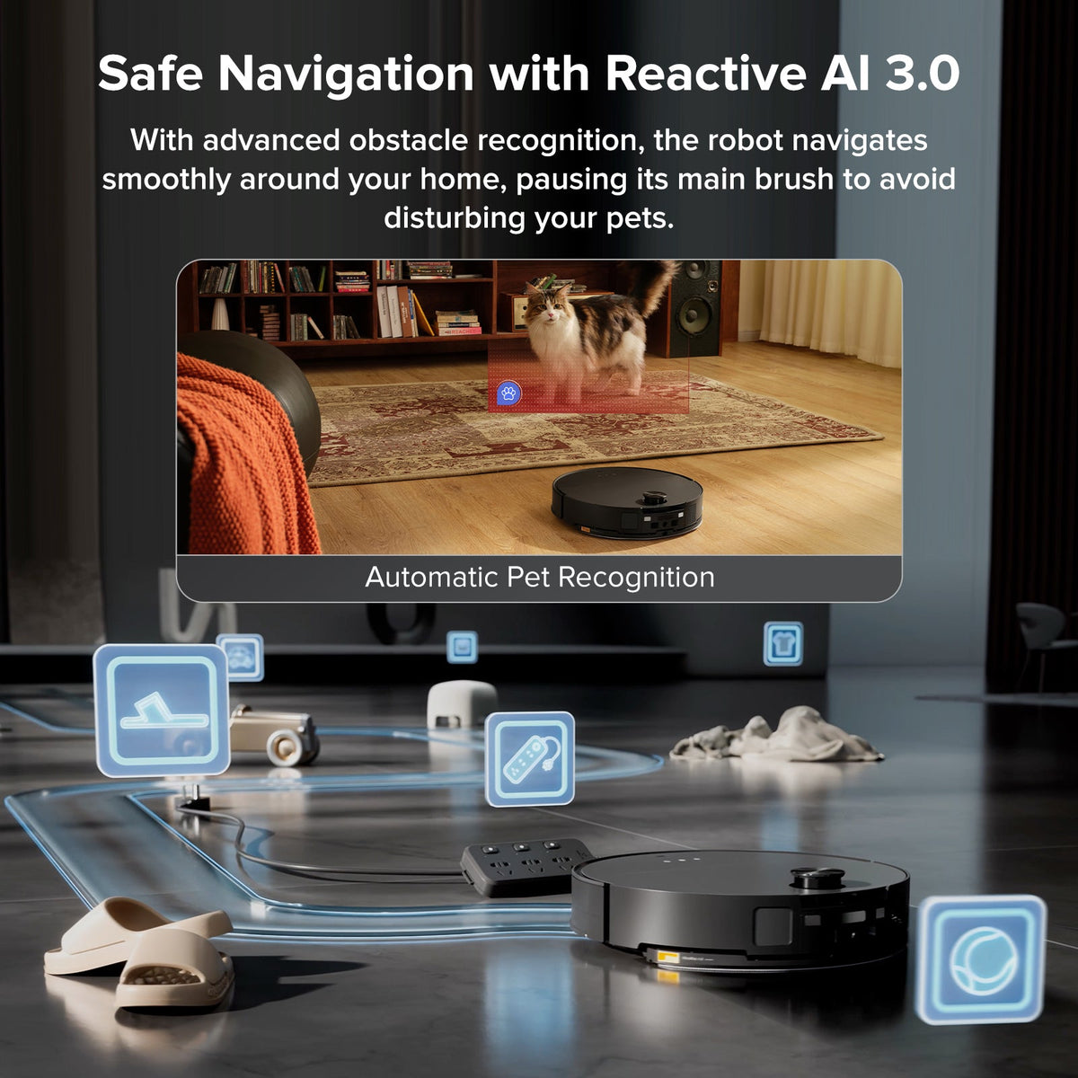 Roborock Saros 10 Robot Vacuum and Mop with Dual Anti-Tangle System