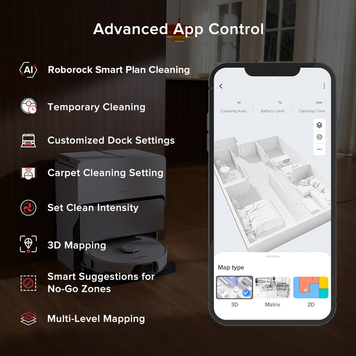 Roborock S8 Max Ultra Robot Vacuum and Mop with 8-in-1 RockDock Ultra