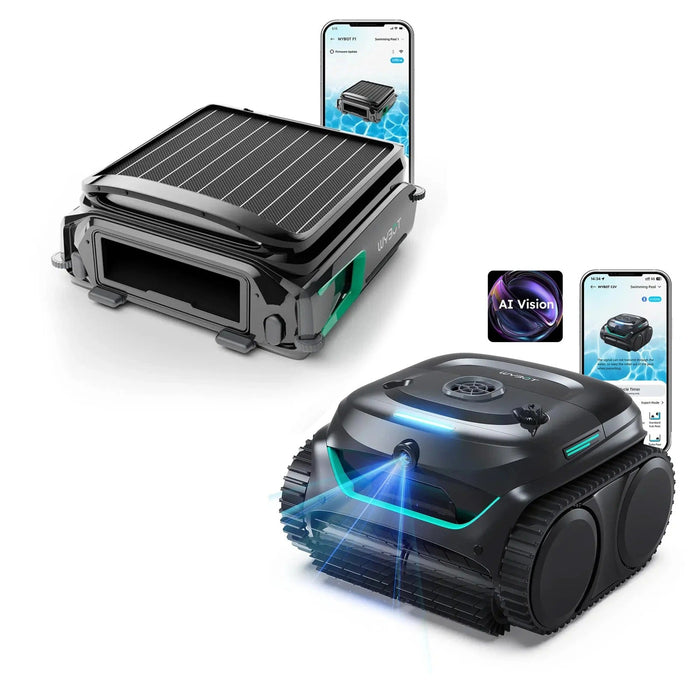 WYBOT C2 Vision pool cleaner and F1 pool skimmer bundle