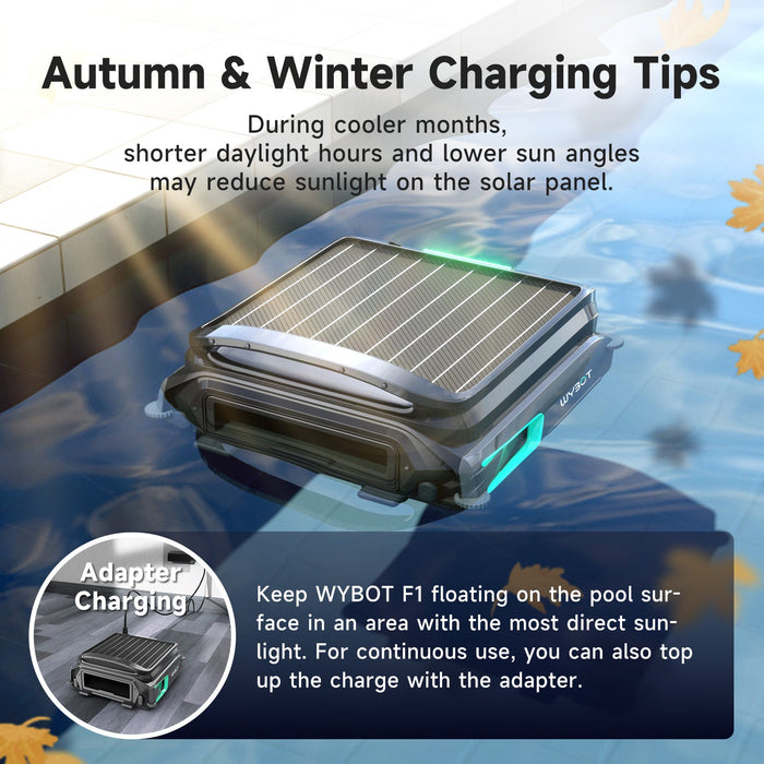 WYBOT F1 Solar-Powered Robotic Pool Skimmer