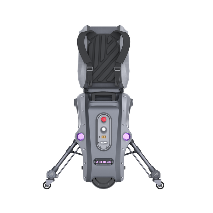 AceiiLab A1 AI tennis robot, rear view showing the control panel