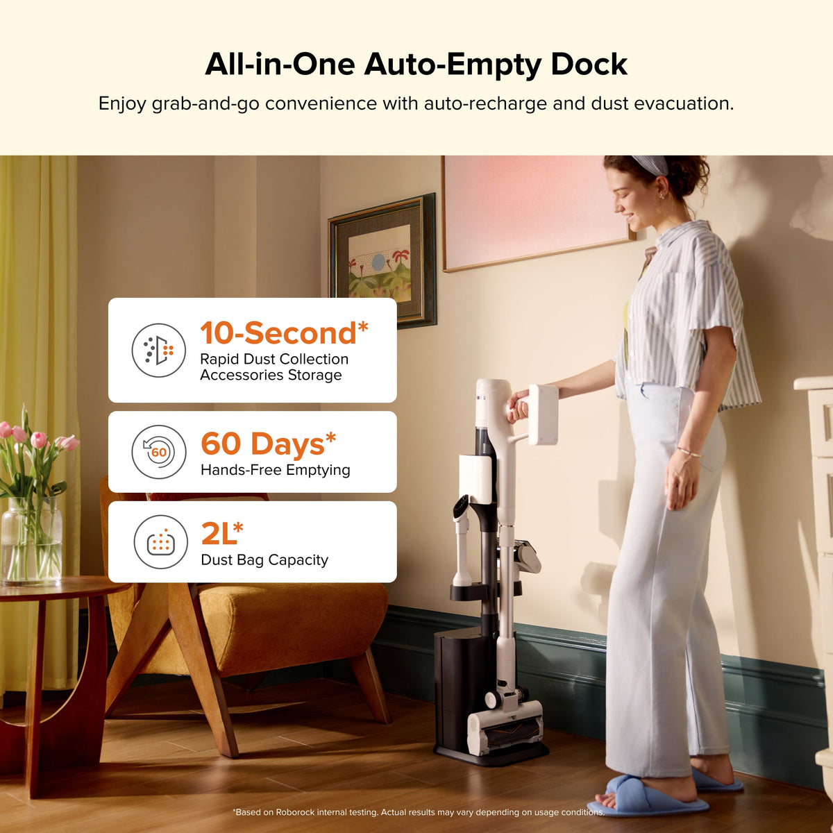 Roborock H60 Hub cordless stick vacuum cleaner, alternate view
