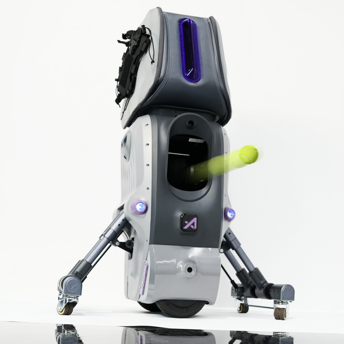 AceiiLab A1 AI tennis robot launching a tennis ball