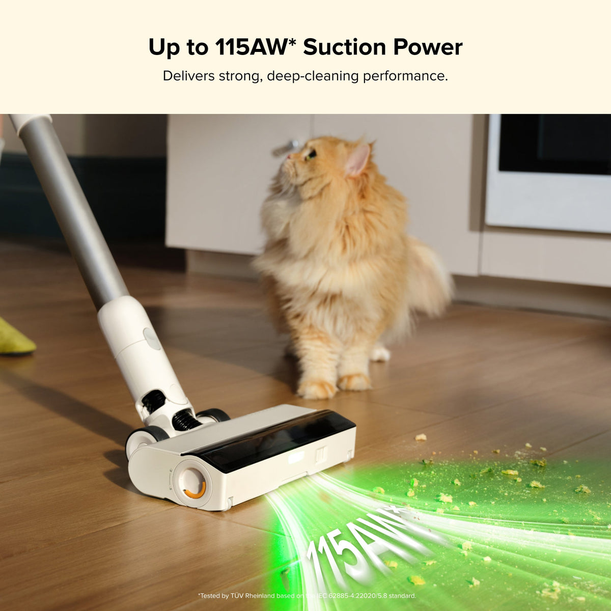 Roborock H60 Hub cordless stick vacuum cleaner, detail view