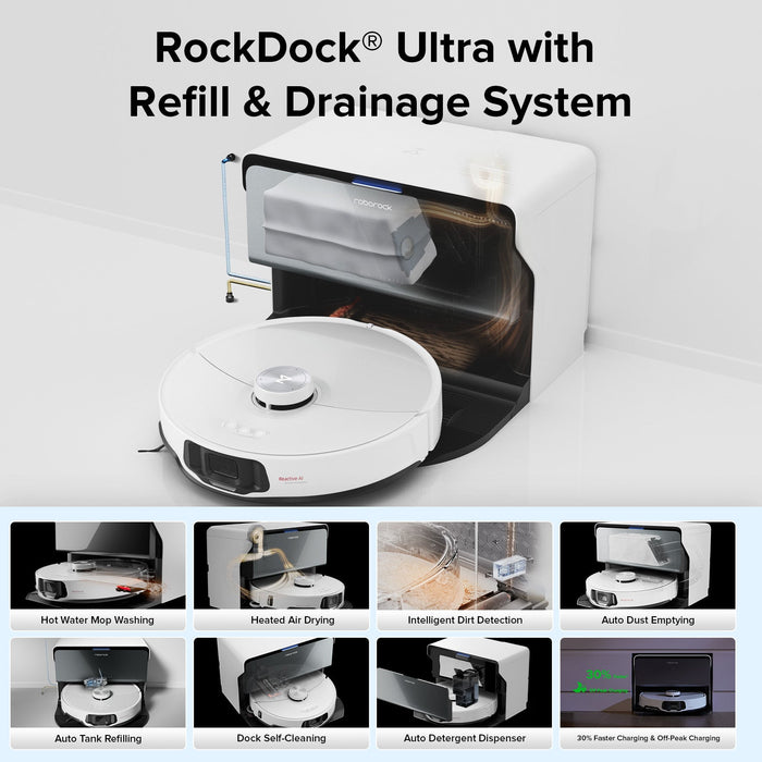 Roborock S8 MaxV Ultra Robot Vacuum and Mop with Refill & Drainage System