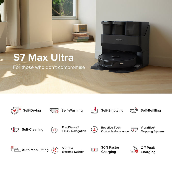 Roborock S7 Max Ultra Robot Vacuum with RockDock Ultra