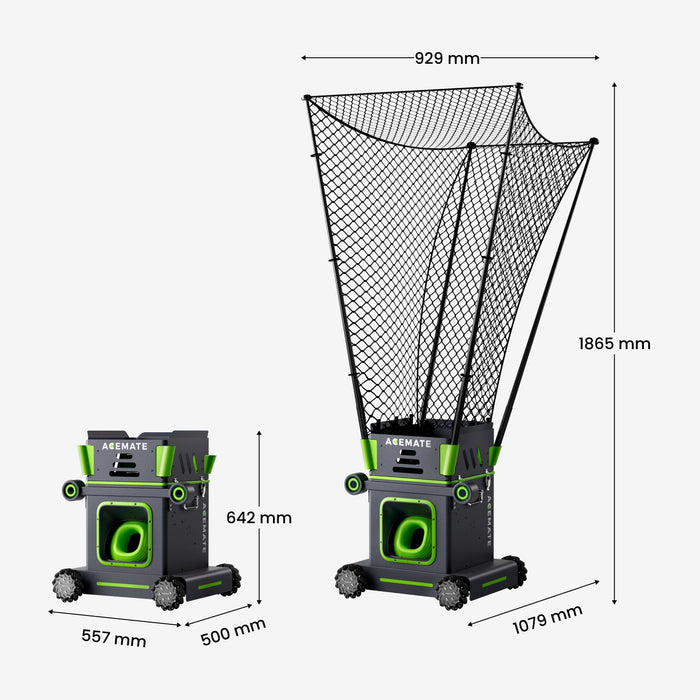 Acemate S10 Pro tennis robot dimensions