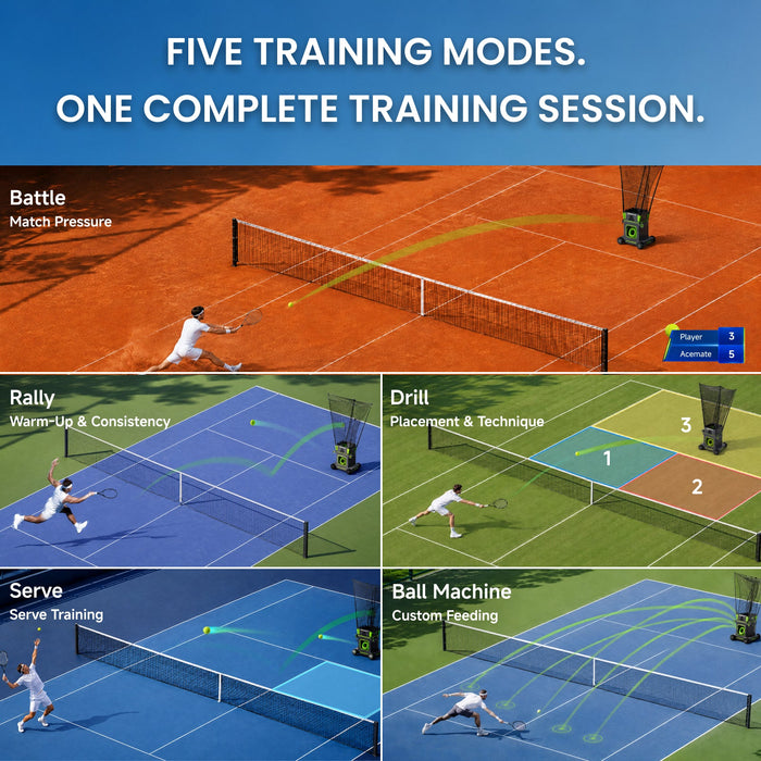 Acemate S10 Pro five tennis training modes