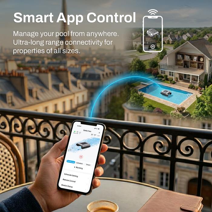 Betta Neo app-controlled robotic pool skimmer
