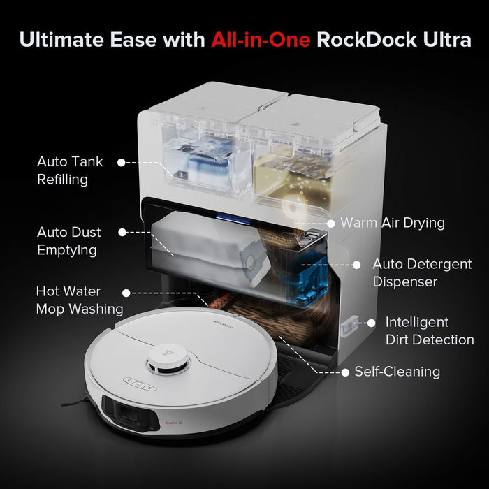 Roborock S8 Max Ultra Robot Vacuum and Mop with 8-in-1 RockDock Ultra