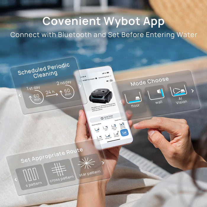 WYBOT C2 Vision Cordless Robotic Pool Cleaner