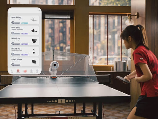Pongbot Omni S Plus table tennis robot video