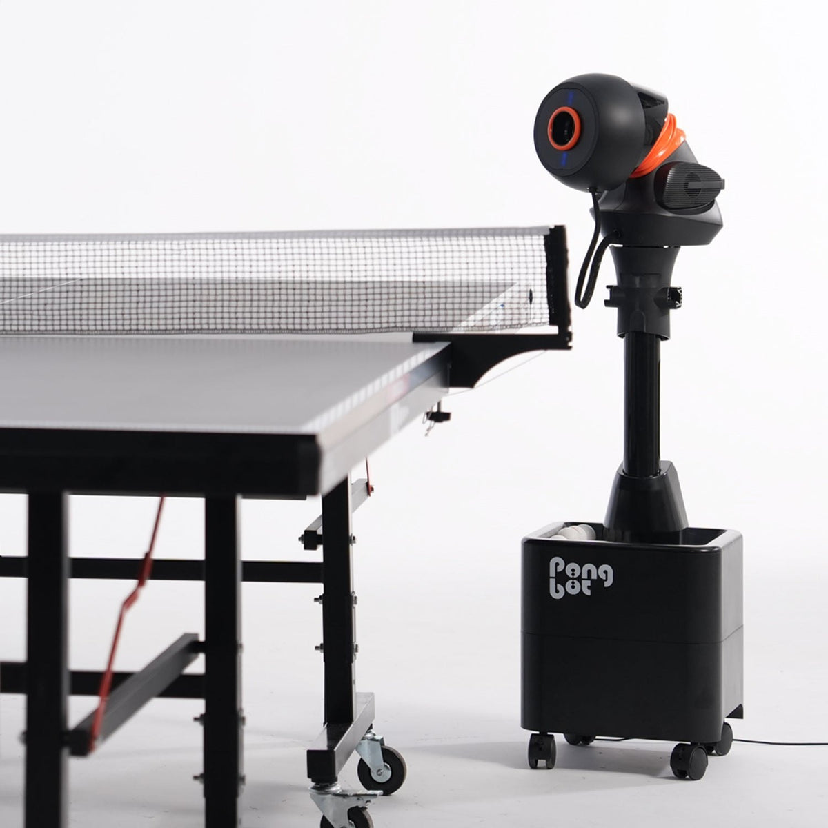 Pongbot Halo S Pro table tennis robot in use
