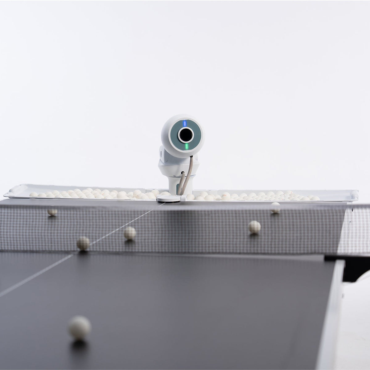 Pongbot Omni S Plus table tennis robot in use