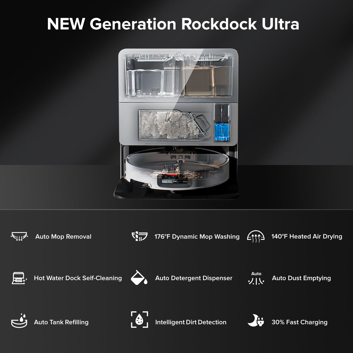 Roborock Saros 10 Robot Vacuum and Mop with Dual Anti-Tangle System