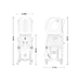 AceiiLab A1 AI tennis robot dimensions diagram, front and side